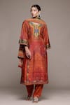 Buy_Ritu Kumar_Multi Color Brick Multi Kantara K Kurta Set _at_Aza_Fashions