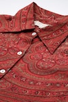 Shop_Ritu Kumar_Red Brocade Jamawar Kurti Set _Online_at_Aza_Fashions