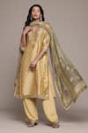 Buy_Ritu Kumar_Yellow Pineapple K Kurta Set _at_Aza_Fashions