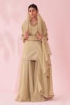 Studio Bagechaa_Gehna Green Sharara Set _at_Aza_Fashions