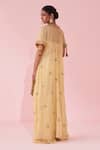 Shop_Studio Bagechaa_Guldana Yellow Cape Set _at_Aza_Fashions