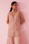 Studio Bagechaa_Embroidered Blush Pink Sharara Set _Online_at_Aza_Fashions