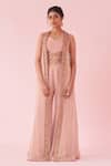 Buy_Studio Bagechaa_Embroidered Blush Pink Sharara Set _at_Aza_Fashions