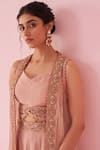 Buy_Studio Bagechaa_Embroidered Blush Pink Sharara Set 