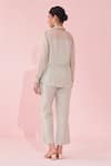 Shop_Studio Bagechaa_Peach Gulmina Pale Blue Shirt Pant Set _at_Aza_Fashions