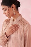 Buy_Studio Bagechaa_Embroidered Blush Pink Shirt Pant Set 