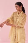 Studio Bagechaa_Chic Yellow Shirt Pant Set _Online_at_Aza_Fashions