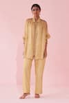 Buy_Studio Bagechaa_Chic Yellow Shirt Pant Set _at_Aza_Fashions