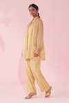 Buy_Studio Bagechaa_Chic Yellow Shirt Pant Set _Online_at_Aza_Fashions