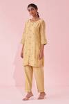 Buy_Studio Bagechaa_Gulbadam Yellow Embroidered Kurta Set _Online_at_Aza_Fashions