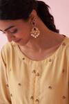 Studio Bagechaa_Gulbadam Yellow Embroidered Kurta Set _at_Aza_Fashions
