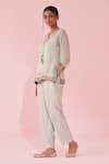 Studio Bagechaa_Gajara Pale Blue Tunic Pant Set _Online_at_Aza_Fashions