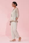 Buy_Studio Bagechaa_Gajara Pale Blue Tunic Pant Set _Online_at_Aza_Fashions