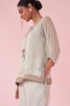 Shop_Studio Bagechaa_Gajara Pale Blue Tunic Pant Set _Online_at_Aza_Fashions
