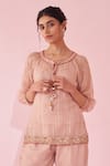 Studio Bagechaa_Blush Pink Tunic Pant Set _Online_at_Aza_Fashions