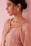 Shop_Studio Bagechaa_Blush Pink Tunic Pant Set _Online_at_Aza_Fashions