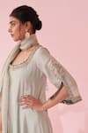 Studio Bagechaa_Pink Embroidered Pale Blue Anarkali Set _Online_at_Aza_Fashions