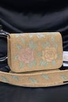 Buy_Kainiche by Mehak_Gold Sequined Handbag _at_Aza_Fashions