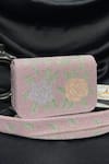 Buy_Kainiche by Mehak_Lilac Sequined Handbag _at_Aza_Fashions