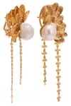 Shop_Trupti Mohta_Gold Plated Pearls Baroque Beauty Earrings _Online_at_Aza_Fashions