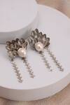 Shop_Trupti Mohta_Silver Plated Pearls Baroque Beauty Earrings _at_Aza_Fashions