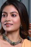 Buy_Trupti Mohta_Geometric Choker Necklace _at_Aza_Fashions