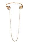 Trupti Mohta_Gold Accolade Choker With Long Chain Necklace _Online_at_Aza_Fashions