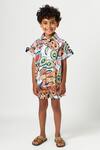 Buy_LA DEE DA_Multi Color Fruity Fun Cotton Shirt And Shorts Set For Boys _at_Aza_Fashions
