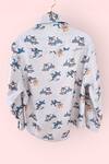 Shop_LA DEE DA_Off White Tom And Jerry Print Boys Cotton Shirt For Boys _at_Aza_Fashions