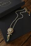 Do Taara Mint Polki Pendant Necklace Online at Aza Fashions Do Taara_Mint Polki Pendant Necklace _Online_at_Aza_Fashions