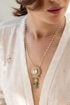 Buy Do Taara Mint Polki Pendant Necklace Online at Aza Fashions Buy_Do Taara_Mint Polki Pendant Necklace _Online_at_Aza_Fashions