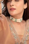 Do Taara_Mint Pearls Choker Necklace _Online_at_Aza_Fashions