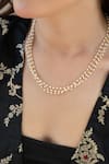 Do Taara_Gold Plated Layered Pearl Necklace _Online_at_Aza_Fashions