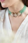 Buy_Do Taara_Mint Polki Choker Necklace _Online_at_Aza_Fashions