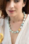 Buy_Do Taara_Turquoise Larimar Stone Necklace _at_Aza_Fashions
