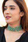 Buy_Do Taara_Mint Layered Fluorite Choker Necklace _at_Aza_Fashions