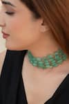 Do Taara_Mint Layered Fluorite Choker Necklace _Online_at_Aza_Fashions