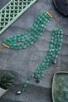 Shop_Do Taara_Mint Layered Fluorite Choker Necklace _at_Aza_Fashions