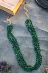 Shop_Do Taara_Green Layered Jade Necklace _at_Aza_Fashions