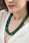 Buy_Do Taara_Green Layered Jade Necklace _Online_at_Aza_Fashions