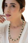 Buy_Do Taara_Green Contemporary Pearls Necklace _at_Aza_Fashions