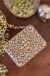 Buy_Bhavna Kumar_Kundan Embroidered Clutch Bag With Chain Strap _at_Aza_Fashions