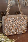 Bhavna Kumar_Kundan Embroidered Clutch Bag With Chain Strap _Online_at_Aza_Fashions