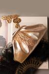 Bhavna Kumar_Gold Sequins Tassel Puff Bag _Online_at_Aza_Fashions