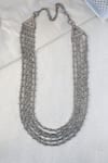 Buy_Mero Jewellery_Silver Plated Tribal Multi Layer Necklace _at_Aza_Fashions