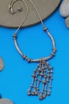 Buy Mero Jewellery Silver Plated Tribal Beaded Long Necklace at Aza Fashions Buy_Mero Jewellery_Silver Plated Tribal Beaded Long Necklace _at_Aza_Fashions