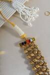 Shop_Mero Jewellery_Gold Plated Beaded Temple Choker Necklace _at_Aza_Fashions