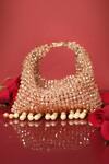 Shop_Forever Noor_Gold Crystals, Pearls Ramsey Boat Bag_at_Aza_Fashions