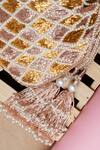 Buy_Nayaab By Sonia_Gold Pearls, Embroidery Cruzado Blush Potli Bag _Online_at_Aza_Fashions