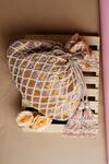 Shop_Nayaab By Sonia_Gold Pearls, Embroidery Cruzado Blush Potli Bag _at_Aza_Fashions